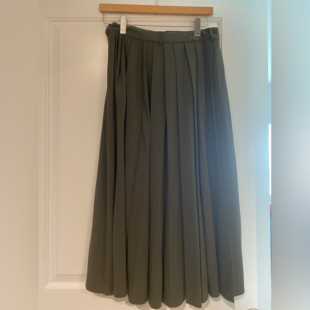 Mango Deep Green A-Line Skirt NWT Size 4